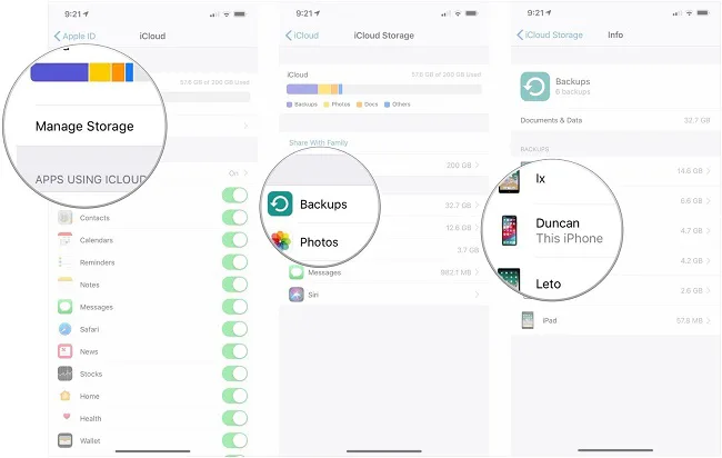 بکاپ گرفتن آیفون با سرویس iCloud